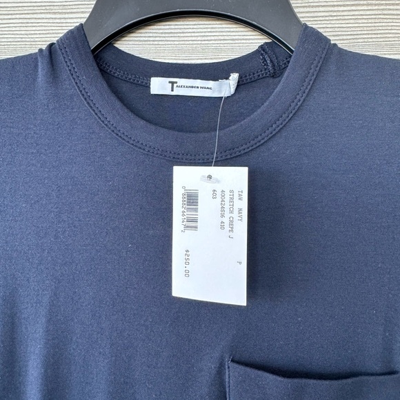 T by Alexander Wang | Ruched dress navy | P (NWT) - Picture 5 of 5